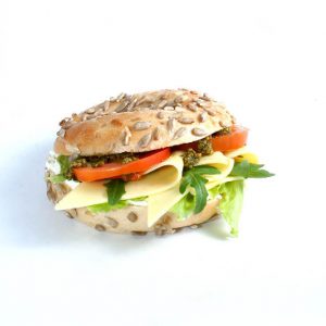 BAGEL-SANDWICH vegetarisch belegt: hier anklicken